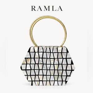 NEW - RAMLA Pearly Shell Clutch
